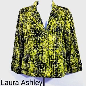 Laura Ashley Spring Blazer Small Petite Lime Black